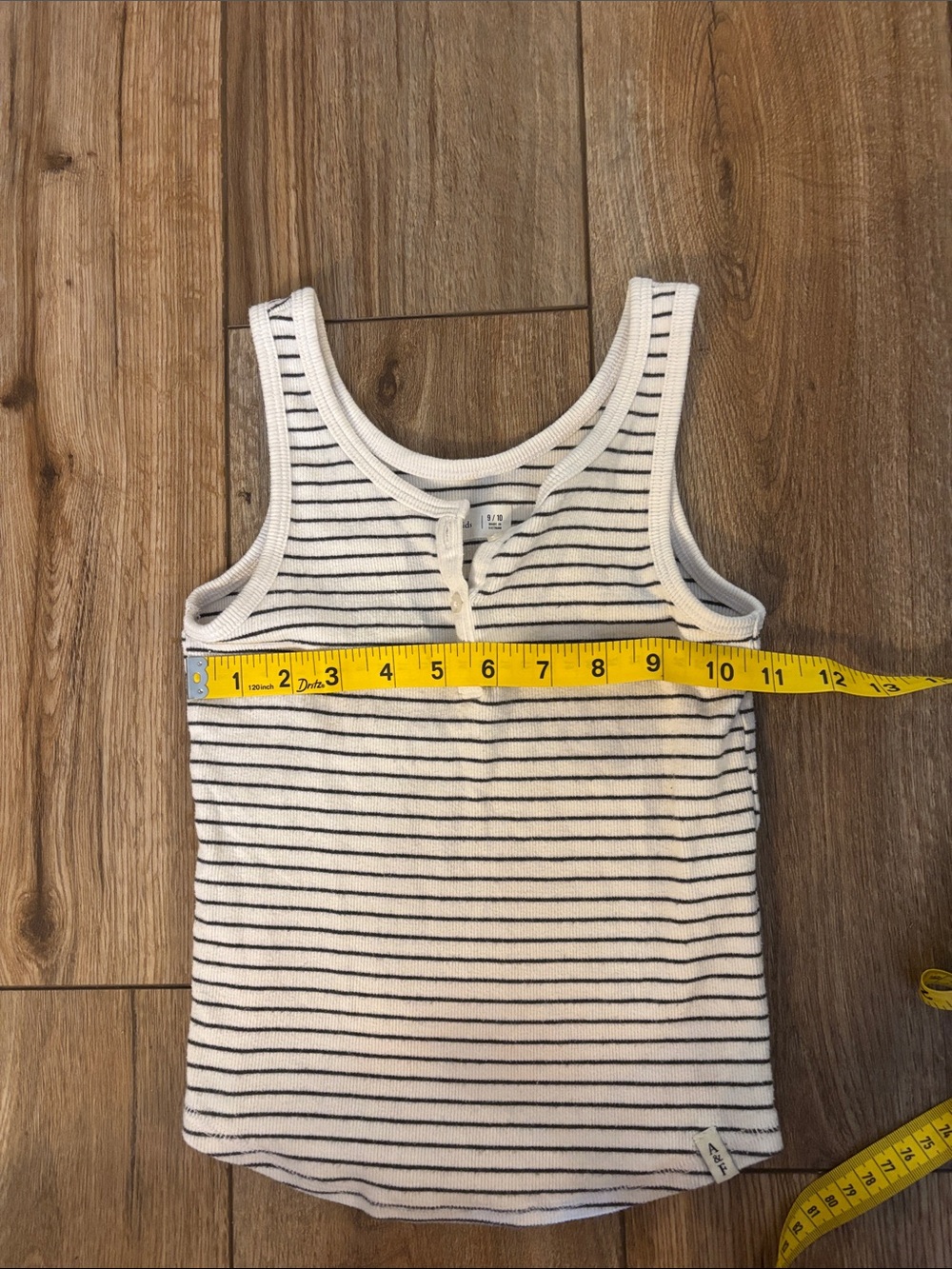 Kids White and Navy/black Stripe Tank Top - Casual Sleeveless Shirt
